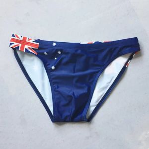 Badmode BR AUS FR UK Vlag Heren Zwemslips Sexy Badmode Bikini Zwembroek Voor Jeugd Jongen Badpak Man Strand Shorts Gay Badpak