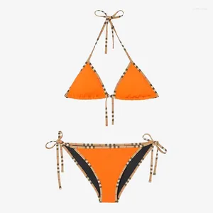 Swimwear Classic Plaid Bikini dames zwempak set designer merk mode sexy elegante strand string vrouwelijke zomerkleding