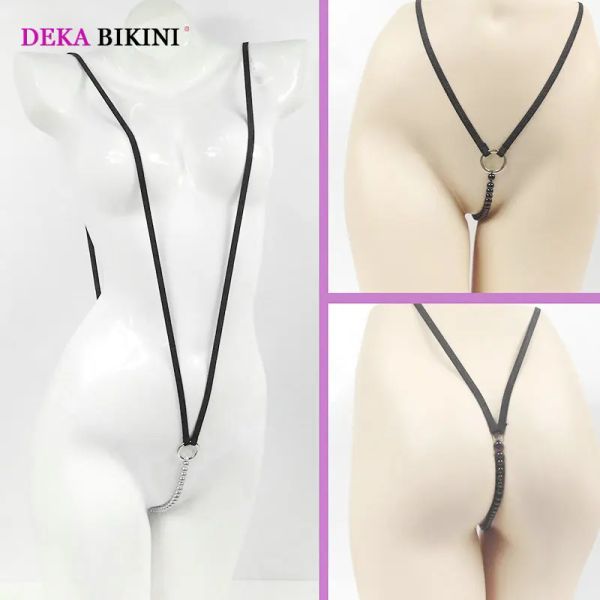 Maillots de bain DEKA Micro Bikini Sexy Sling String perles perle Lotion fesses fille maillot de plage femmes une pièce maillot de bain Monokini