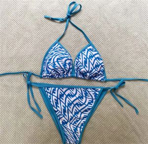Diseñador de trajes de baño Bikini Traje de baño Mujeres Sexy Bikini de lujo Traje de baño Damas Sin respaldo Carta dividida Multicolores Horario de verano Playa Traje de baño