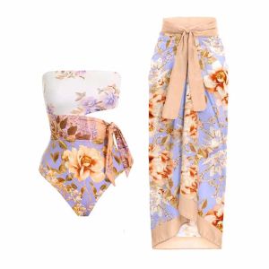 Traje de baño Moda Colorblock Estampado floral Traje de baño de una pieza Tankini Mujeres Trajes de baño Traje de baño Patchwork Tallas grandes Playa de verano