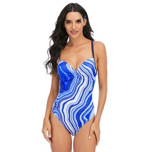 Swimwwear for Women 2021 One Piece Swimsuit Whole Ladies Sports Sports Sports Garmand Bra Abstract Imprime Back Up6593560