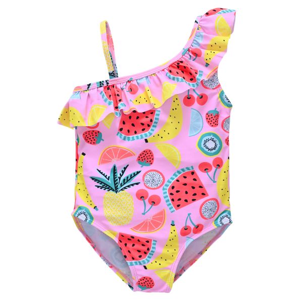 Traje de baño Honeyzone para bebé, traje de baño de una pieza con estampado de frutas, traje de playa de verano, diseño de eslinga, ropa de natación para niños