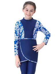 Swimwear Islamitisch zwempak voor kinderen Moslim badkleding hijab kinderen bescheiden zwemkleding lange mouw meisjes Burkini zwempak Musulmane 2023