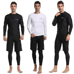 Maillots de bain JCZWO Protection UV Lycra Rashguard hommes à manches longues maillot de bain natation Rash Guard séchage rapide Surf conduite t-shirt pour nouvelle natation