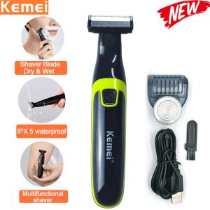 Swimswear Kemei Electric Shaver for Men's Electric Pubic Razor Trimmer Body To couing Clipper for Women Bikini Epilator mini rasoir