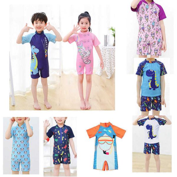 Traje de baño Niños 20 Niñas Colores Niños Trajes de baño de una pieza Chico Deporte acuático Traje de baño corto 50+ Trajes de baño de protección Monos