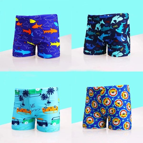 Swimwear Kids Cartoon Print Swimswear Nouveau maillot de bain Baby Boy Pool Shorts Swim Trunk Beach Short pour les enfants pour les enfants