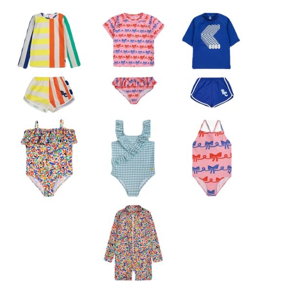 Swimwear Kids 'Swimsuit 2024 Summer BC Boys Gar garçons Swim Shorts Girls' Imprimé Sun Protection Swimwear