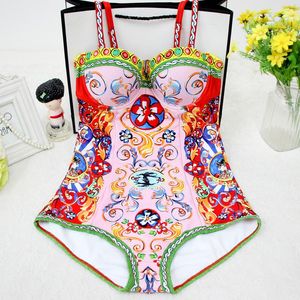 Trajes de baño estilo coreano sexy tanga retro una pieza de la cintura alta traje de baño monokini