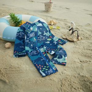 Swimwear Sleeve Long Baby Boys Guard Guard Swimswwear Migne Carton Carton / Spider Print Zipup Swimsuit For Kids Infant Summer Swimsuit