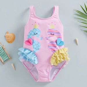 Swimwear Mababy 18m6y Toddler enfant enfant bébé filles maillot de bain voltige Flamingo Soueurs d'été Souetwear Bathing Fissure D01