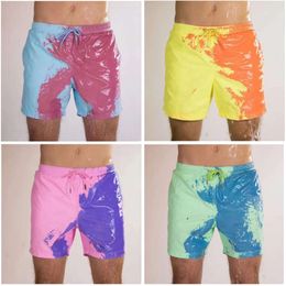 Swimwear Men's Men's Swimming Shorts Eau et température ColorChanging Pantal Pantalon Summer Swim Short Maginage magique 230630