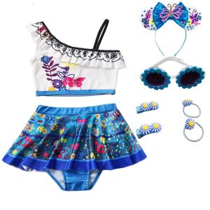 Trajes de baño Bikini de verano inspirado en Mirabel Encanto Conjunto de dos piezas Traje de baño para niños Isabel Dolores Luisa Madrigal Traje de baño de playa para niñas