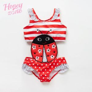 Swimwear nouveau-né bébé filles maillot de bain de la coccinelle