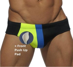Swimwear Push Up Pad Men Resumen sexy de la cintura Bajilla de la cintura baja traje de baño gay para hombres shorts5601125