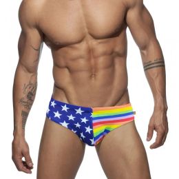 Maillots de bain arc-en-ciel drapeau américain maillots de bain hommes taille basse slip de bain troncs USA étoiles sous-vêtements sexy plage bikini maillot de bain short de surf