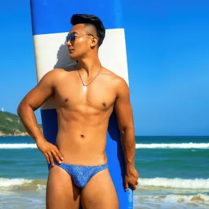 Swimswear Sexy Gay Men Thong Swimwear Bikinis Denim Low Raist Men Swearwear Sunga Beach Man Swimsuits Swim Brief