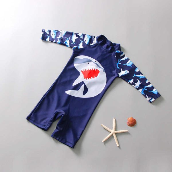 Maillots de bain requin crème solaire garçons filles une pièce bébé maillot de bain petit et moyen costume de surf pour enfants séchage rapide P230602