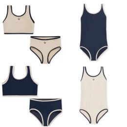 Swimwear Zomer Nieuwe Deense meisjes Swimwear Baby Swimwears Kersenpatroon Split zwempak Bikini's Maillot de Bain Enfant Fill Mayo