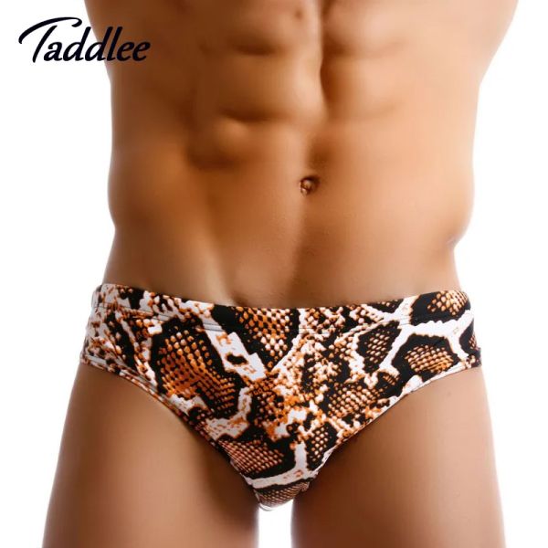 Swimwear Taddlee Brand Men Swimwear Brasileño Corte clásico Corte Swimsuits Sexy Mens Breves Bikini Gay Man Nuevo Boxer Trunks Sport Shorts