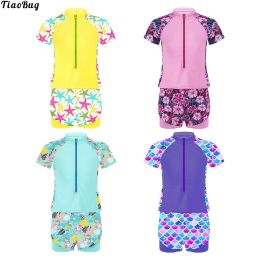 Swimwear Tiaobug Summer 2pcs Kids Girls Swimming Suite Colli