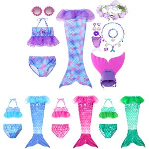 Maillots de bain enfant en bas âge queue de poisson bébé filles maillots de bain sirène maillot de bain Bikini trois pièces maillot de bain vêtements de plage tenue d'été vêtements Costume