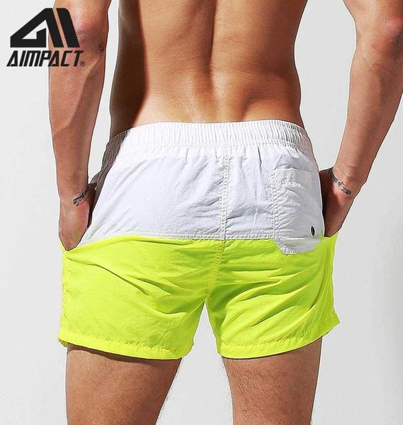 Trajes de baño Desmiit Fast Dry Men039s Board Shorts con Voering Sexy Patchwork Trekkoord Surf Natación Libro Vacaciones Transparente B5213896