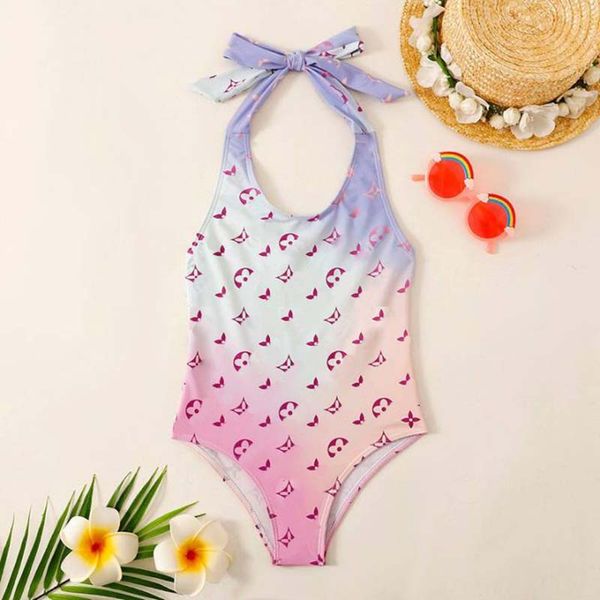 Maillots de bain enfant en bas âge enfants maillots de bain filles enfants une pièce designer bikini été lettre complète imprimé plage piscine sport maillots de bain jeunes nourrissons l2vY #