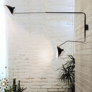 Swing Arm Noordse Loft Wall Lamp Slaapkamer Modellering Industriële creatieve eenvoudige woonkamer LED -lampen badkamer spiegel koplamp