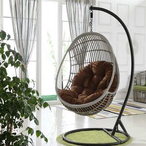 Swing hanging mand stoel kussen dikke stoelblok voor huis woonkamers bedden bedden schommelstoelen stoelen 80x120cm 211203