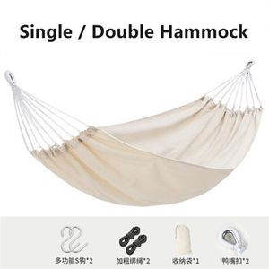 Swingbed hangmat hangende stoel canvas stoffen patio single doublehammock reizen outdoor camping wandeltuin meubels 220606