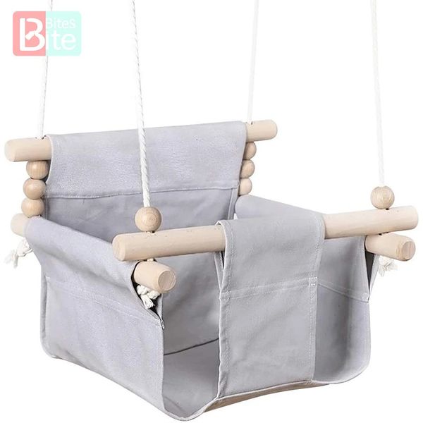 Balançoires Cavaliers Videurs Bébé Toile Balançoire Chaise Suspendue Bois Enfants Maternelle Jouet Extérieur Intérieur Petit Panier Beige Balançant Chaise Berçante Bébé Jouet 231017