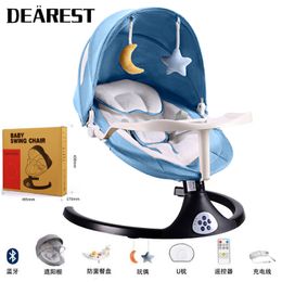 Balançoires Jumpers Bouncers Dearest Electric Baby Rocking Chair Lavable Bluetooth Infant Swing Dining Babies Couch 230628