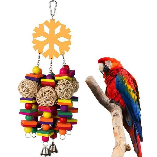 Columpios para masticar mascotas, bloques de madera, pelota de ratán, juguete, jaula para escalar pájaros, loros, productos para mascotas, accesorios para pájaros