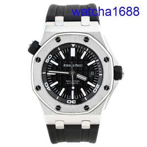 Swiss AP Wrist Watch 15710 Watch Black Disk Mature STABLE ARRIBLAGE Affichage du modèle classique contemporain de la montre mécanique automatique