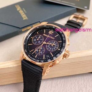 Montre-bracelet suisse AP Epi CODE 11.59 série 26393OR or rose plaque violette fumée mode homme loisirs affaires sport montre chronographe