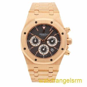 Swiss AP Winter Watch Royal Oak Black Plate 18k Reloj automático de oro automático Mensor Mensict Watch 25960or.oo.1185or.03