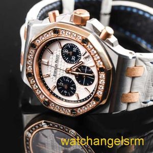 Swiss AP Wrist Watch Royal Oak Offshore 26234SR Automatique Gauge mécanique 37 mm Womens Precision Steel 18K Rose Gold Diamond Watch