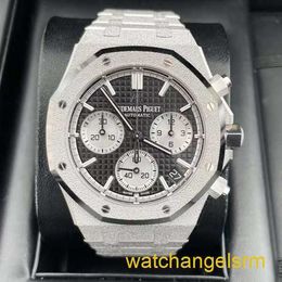 Swiss AP Wall Watch Royal Oak Series 26239BC Platino Gold Gold Black Plate Mens Fashion Leisure Back Back Transparent Mechanical Watch