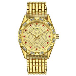 Reloj luminoso con incrustaciones de diamantes a la moda de estrella del cielo de la marca suiza reloj de cuarzo de regalo con cinturón de acero resistente al agua