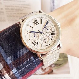 Montres de luxe de calibre de marque suisse pour hommes de haute qualité toutes les montres à quartz chronographe fonctionnelles sous-cadran fonctionnent en acier inoxydable St236t