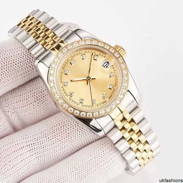 Montres diamant suisses Rolaxs montre-bracelet 2023 vendeur chaud montre pour femme 28mm 31mm 36mm montres pour hommes 40mm mouvement en acier inoxydable femme mouvement Sier or diamant B HBR2