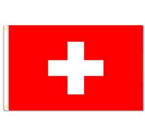 Bannière de drapeaux suisses taille 3x5ft 90150cm avec metal grommetoutdoor drapeau5711412