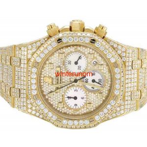 Swiss Luxury Watches AP Automatic Watch Mens 39 mm Audemar Pigue Royal Oak 18K Gold Belt Vs Diamond HBQO