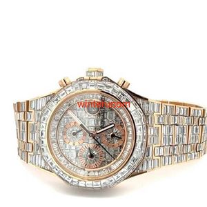 Swiss Luxury Watches AP Automatic Watch Mens Audemar Pigue Royal Oak Offshore 18K Gold Chandelier Diamonds HB9A