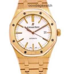 Zwitserse luxe horloges Audemar Pigue Royal Oak polshorloge serie Knorretje 41 mm goud witte wijzerplaat 15400OR OO.1220OR.02 WN-CT47