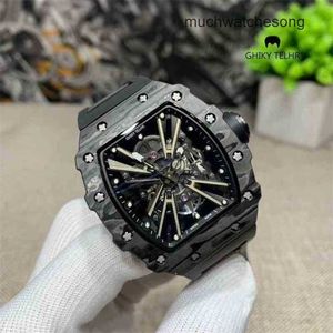 Zwitserse luxe horloges Richadmills mechanisch horloge chronograaf polshorloge r Automatische machine Koolstofvezel Waterdicht Sky Star Dominant Vierkant Wat