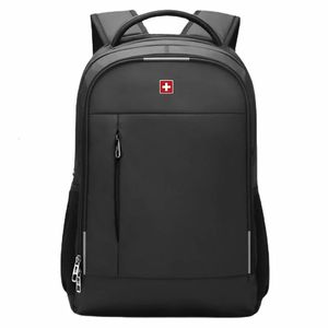SWISS Men Laptop Backpack Waterproof Anti Theft USB Bag Large Capacity Fashion School Backpack Travel Backpack Back Pack Mochila 240116