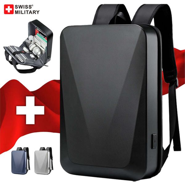 SUISSE MILITAIRE 17 pouces ordinateur portable étanche TSA Anti-vol sac à coque rigide bureau hommes d'affaires sac à dos Mochilas